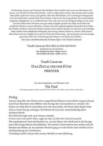 Das Zeitalter der Fünf 01. Priester