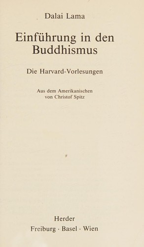 Einführung in den Buddhismus